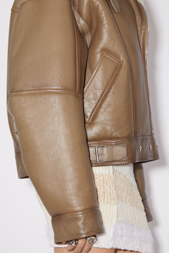 (image for) Sophisticated Leather shearling jacket